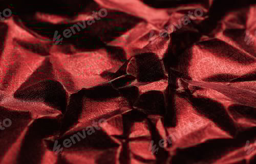 Preview: Background of crumpled red metal sheet
