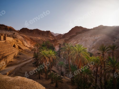 Preview: Mountains of Chebika Oasis in Tunisia, Africa