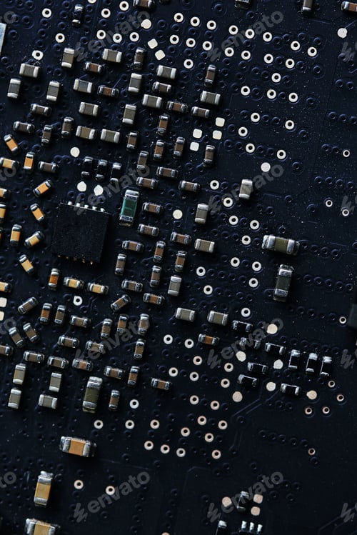 Preview: Close-up view of the electronic circuit