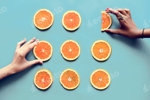 Preview: Healthy tasty sliced citrus fruits