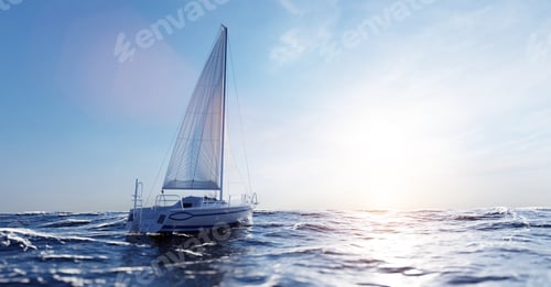 Preview: Sailing yacht on the ocean
