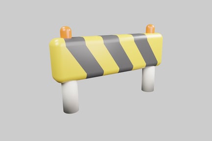 Preview: Construction barrier with warning lights