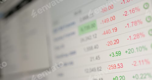 Preview: Stock market display on screen