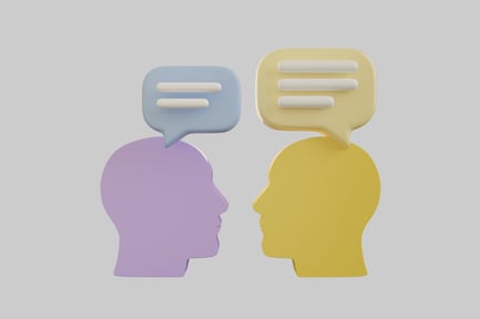 Preview: Business heads with speech bubbles