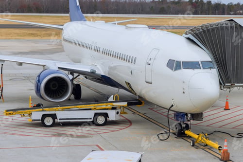 Preview: Preparation before flight with loading of cargo containers to airplane