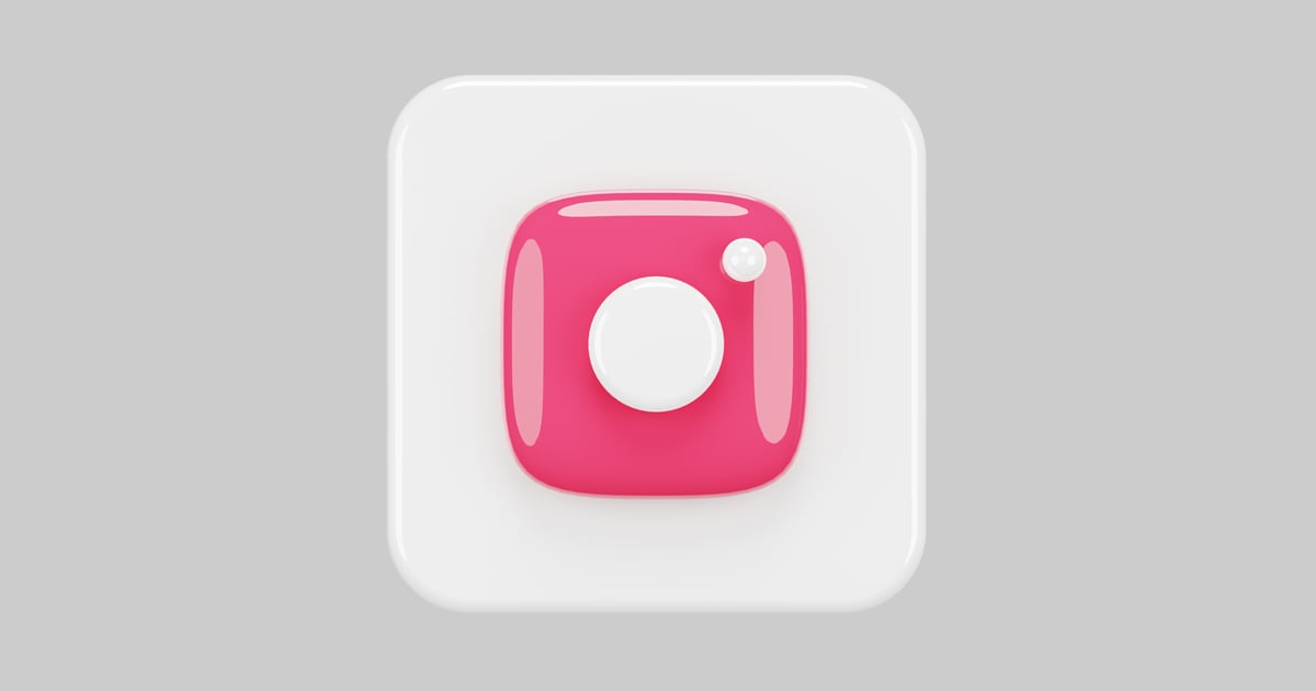 Pink camera app icon 3D, Incl. application & graphic - Envato