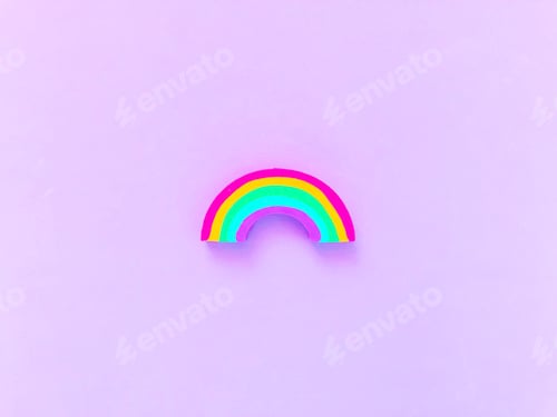 Preview: Rainbow lavender background with space for copy