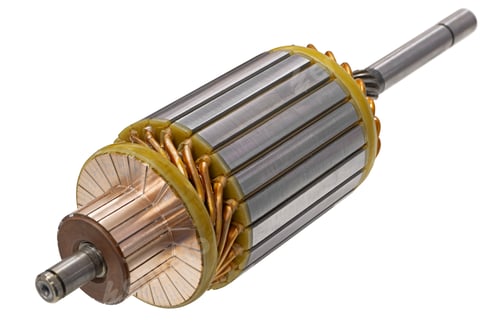 Preview: Rotor of generic electric motor, car starter, electric generator, or alternator