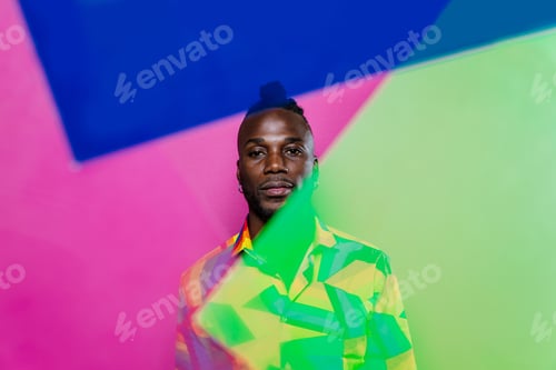 Preview: Artistic portrait with gel lights