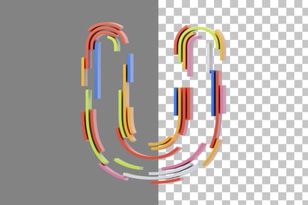 Preview: Stripes U 3D Icon