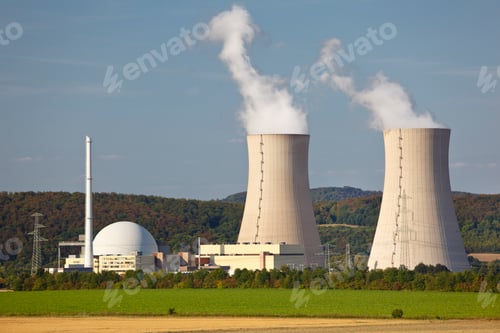 Preview: Nuclear Power Station In Green Landscape