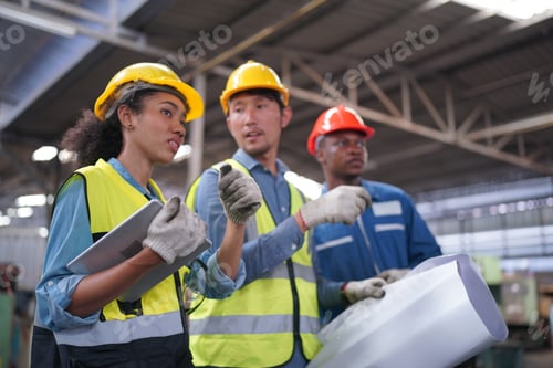 Preview: industrial factory employee working in metal manufacturing industry