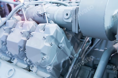Preview: Cylinder Block Of A Large Diesel Engine