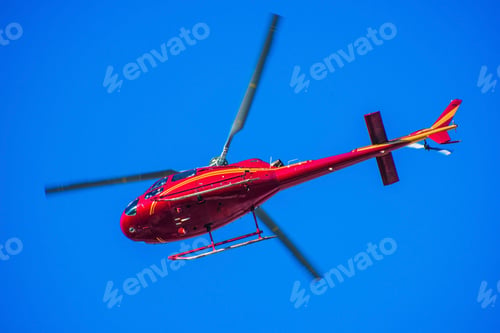 Preview: Red Helicopter on the Sky