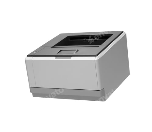 Preview: Printer isolated on white background