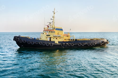 Preview: Towboat in sea port