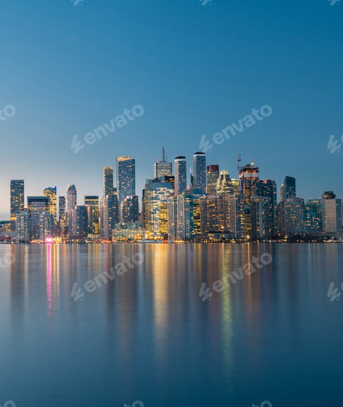 Preview: Toronto city skyline at night, Ontario, Canada