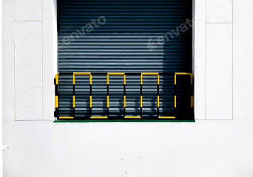 Preview: Minimal style of streel wall with cement wall of building and factory, shadows and light for abstrac