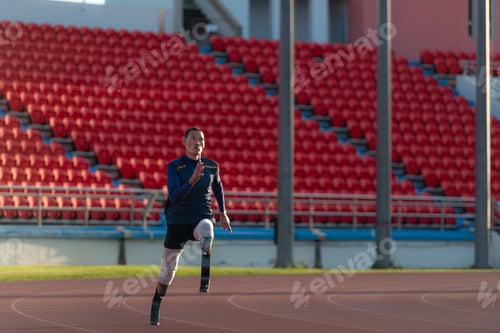 Preview: Athletes with disabilities who utilize running blades for short distances.