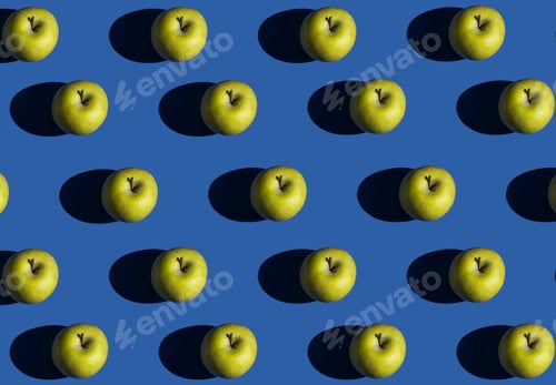Preview: Colorful fruit pattern of yellow apple