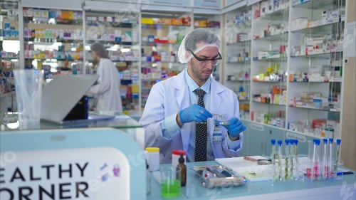 Preview: Chemical scientist doing antibiotic trials and testing in the laboratory