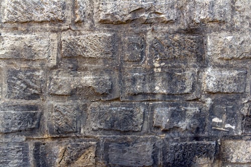 Preview: Old Light yellow stone wall of bricks texture background