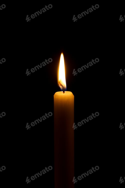 Preview: burning candlelight in a church