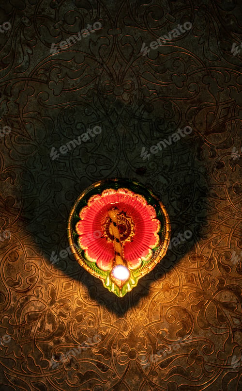 Preview: Diwali, Deepavali. Hindu Festival of lights celebration, India. Diya oil lamp