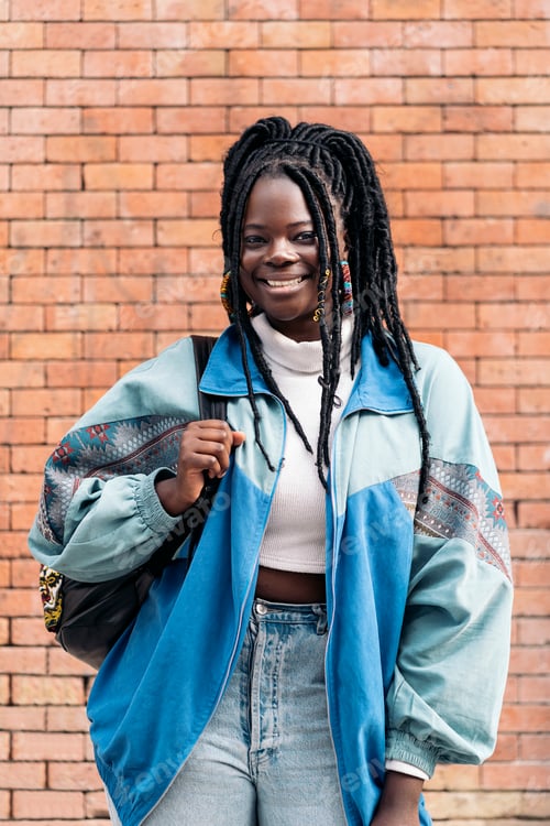 Preview: Cheerful African Woman Portrait