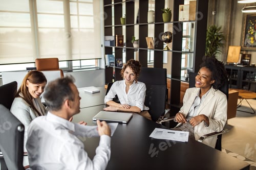Preview: Business partners doing their job, having meeting, advising each other.