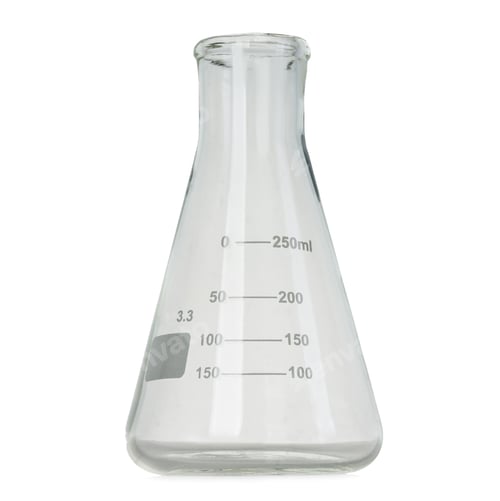 Preview: Test tube isolated on white background, laboratory glassware