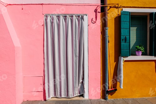 Preview: pink house in burano venice italy