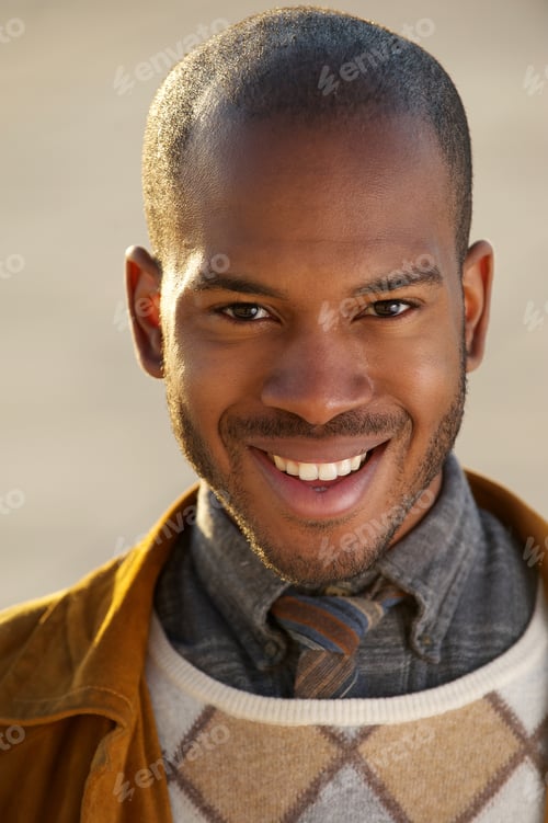Preview: Handsome black man smiling