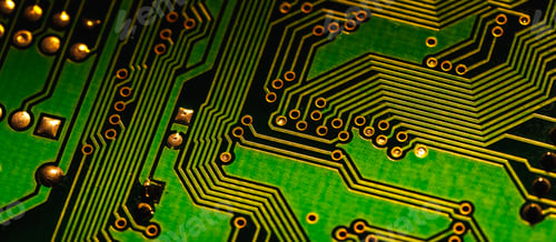 Preview: Electronic circuit board close up
