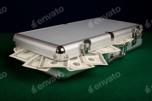 Preview: Silver case full of cash dollars
