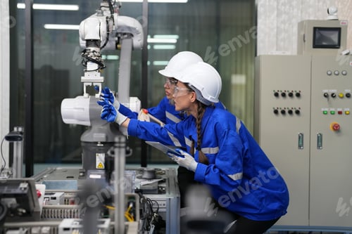 Preview: Business industry innovation technology, people with tech Innovation technological progress concept.
