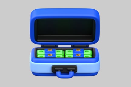 Preview: Cartoon money suitcase