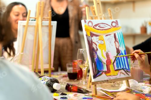 Preview: Art wine workshop painting abstract masterpiece