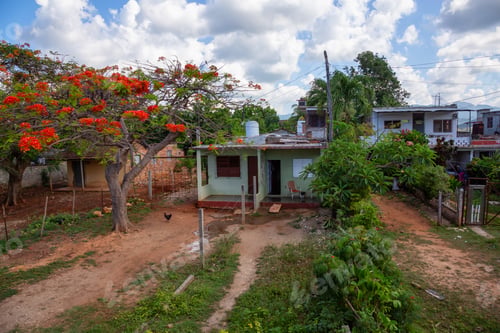 Preview: Residential neighborhood in a small town, La Boca, near Trinidad, Cuba