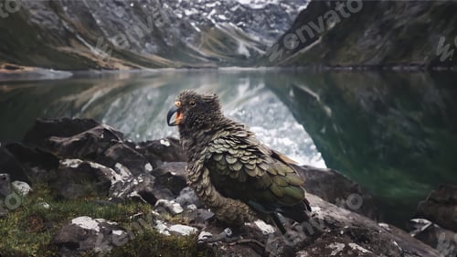 Preview: Bird near lake