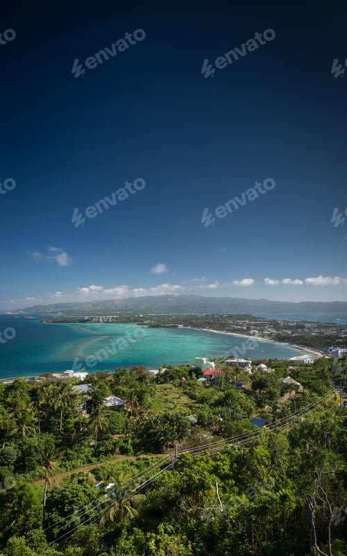 Preview: view of tropical boracay island landscape and coast in philippines