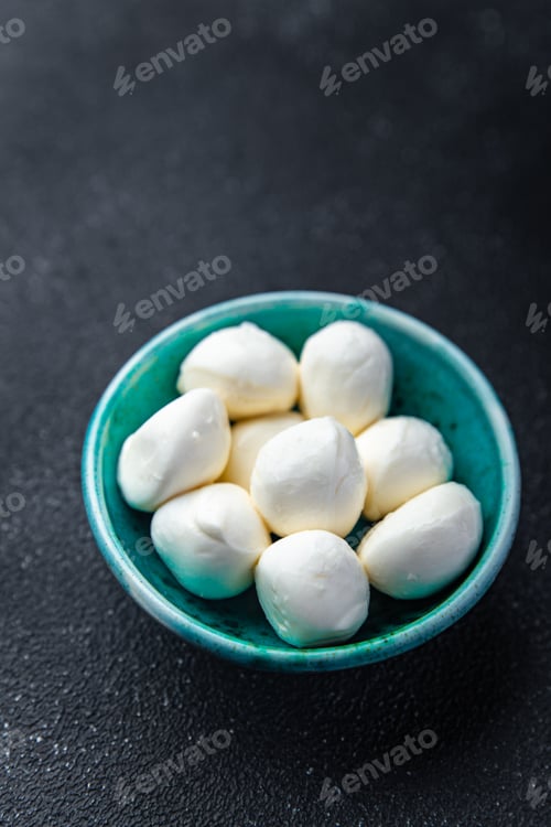 Preview: cheese mozzarella mini fresh dietary still life snack on the table