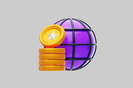 Preview: Global commerce coin stack asset