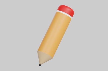Preview: Red-Tipped Pencil with Yellow End