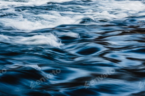 Preview: Blue River Flowing with White Water in Nature