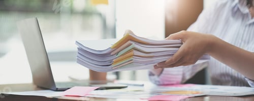 Preview: Business Documents, Auditor businesswoman checking searching document legal prepare paperwork or