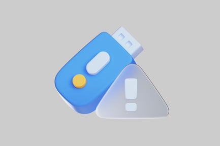 Preview: Corrupted memory stick with warning