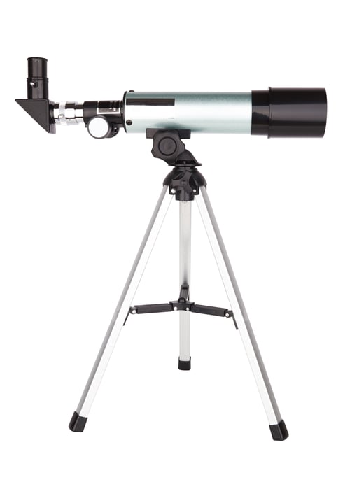 Preview: Modern telescope isolated on a white background