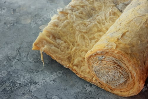 Preview: Thermal insulation material on concrete floor, closeup