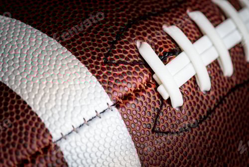 Preview: Macro shot of American football ball background
